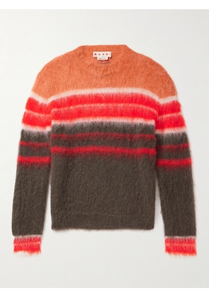 Marni - Striped Mohair-Blend Sweater - Men - Orange - IT 44