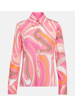 Pucci Marmo-print cotton shirt