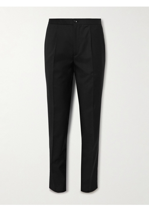 Incotex - Venezia 1951 Tapered Pleated Super 100s Virgin Wool Trousers - Men - Black - IT 44