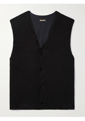 Barena - Slim-Fit Garment-Dyed Linen Sweater Vest - Men - Black - IT 46