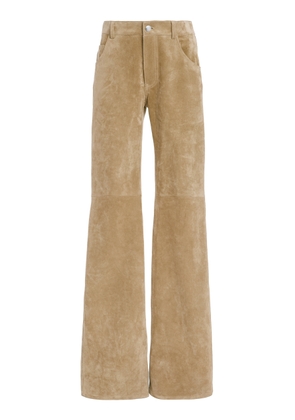 Chloé - Soft Crosta Leather Pants - Neutral - FR 36 - Moda Operandi