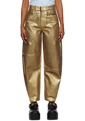 GANNI Gold Stary Jeans