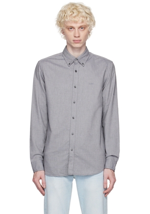 BOSS Gray Embroidered Shirt