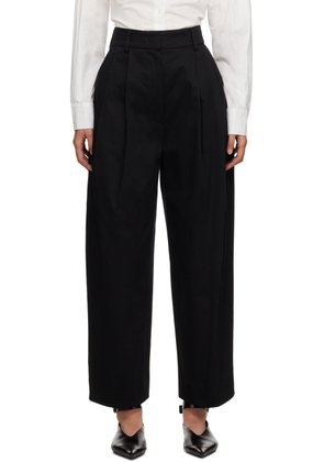Recto Black Curved Trousers