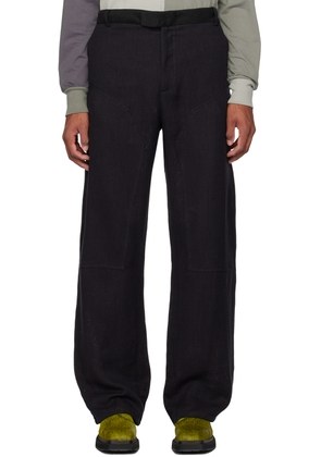 Eckhaus Latta Black Relaxed-Fit Trousers