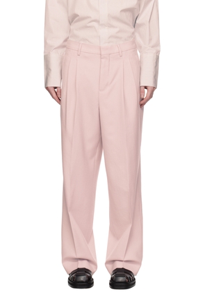 AMI Paris Pink Straight Fit Trousers