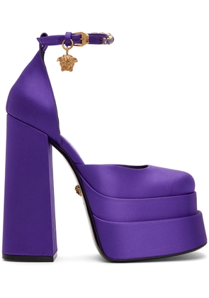 Versace Purple Aevitas Platform Heels