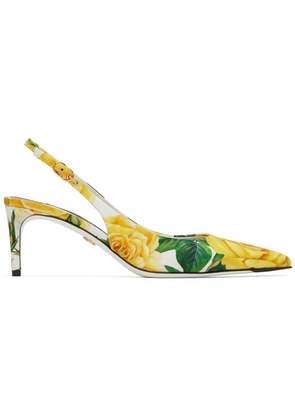 Dolce & Gabbana Yellow Slingback Heels