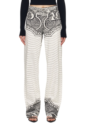 Jean Paul Gaultier Black & White 'The Cartouche' Jeans