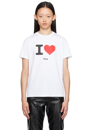 MSGM White Heart T-Shirt