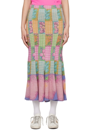 ERL Multicolor Printed Maxi Skirt