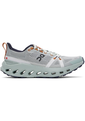 On Gray & Green Cloudsurfer Trail Sneakers