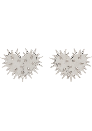 HUGO KREIT Silver Spiky Heart Earrings