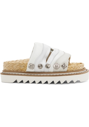 Toga Pulla Off-White Embellished Sandals