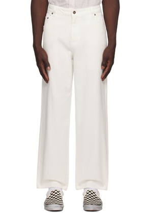 Dime White Relaxed-Fit Jeans