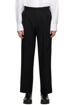 Solid Homme Black Wide Leg Trousers