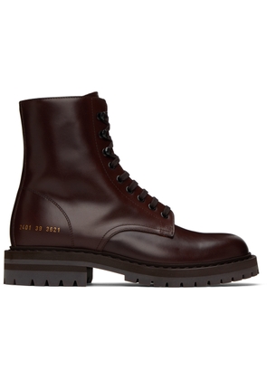 Common Projects Brown Combat Boots