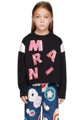 Marni Kids Black Sequinned Sweatshirt