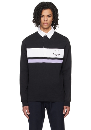 PS by Paul Smith Black Organic Cotton Long Sleeve Polo