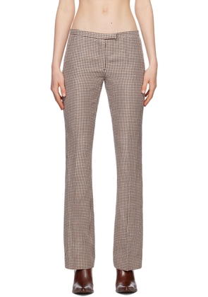 Acne Studios Brown Check Trousers
