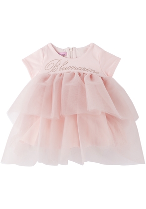 Miss Blumarine Baby Pink Tiered Dress