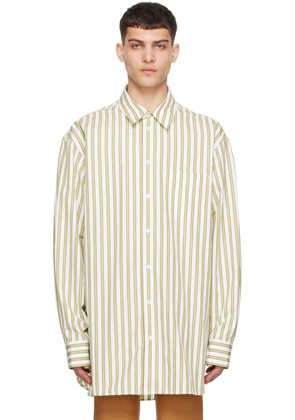Marni White & Yellow Striped Shirt