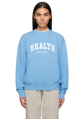 Sporty & Rich Blue 'Health' Ivy Sweatshirt