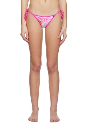 Versace Underwear Pink Reversible Bikini Bottom