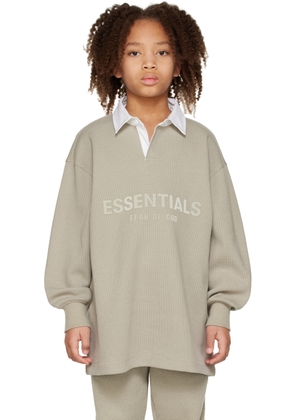 Fear of God ESSENTIALS Kids Gray Button Polo