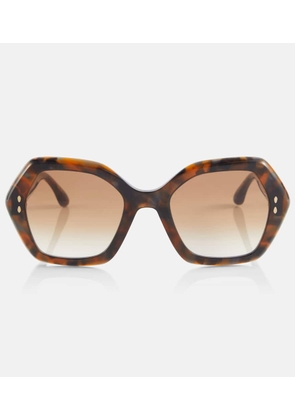 Isabel Marant Tortoiseshell hexagonal sunglasses