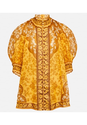 Zimmermann Raie floral ramie blouse