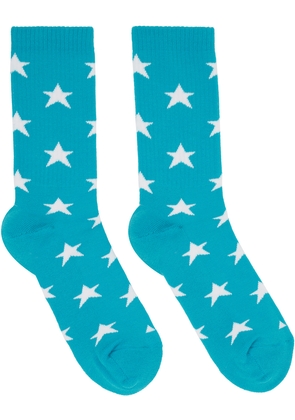 ERL Blue Terry Stars Socks