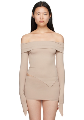 BINYA SSENSE Exclusive Taupe Abril Long Sleeve T-Shirt