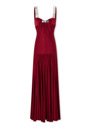 Rabanne - Embellished Jersey Maxi Dress - Red - FR 34 - Moda Operandi