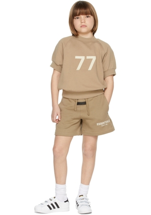 Fear of God ESSENTIALS Kids Tan '77' Short Sleeve Sweatshirt