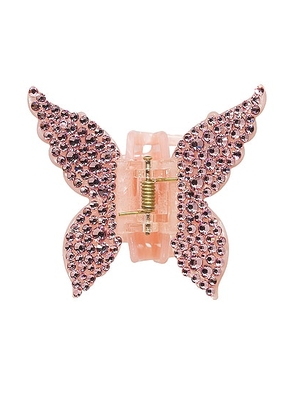 Emi Jay for FWRD Crystal Papillon Clip in Bellini & Pink - Pink. Size all.