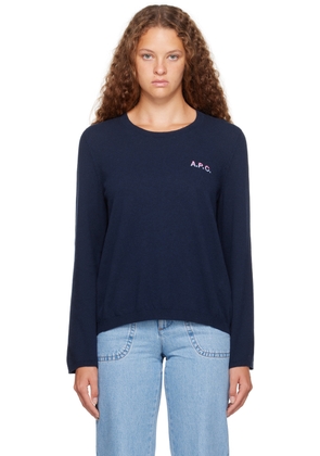 A.P.C. Navy Embroidered Sweater
