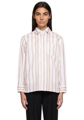 A.P.C. White & Brown Sela Shirt