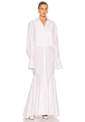 ALAÏA Maxi Dress in Blanc - White. Size 38 (also in 36, 40).
