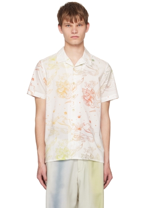 PS by Paul Smith White Printed Shirt