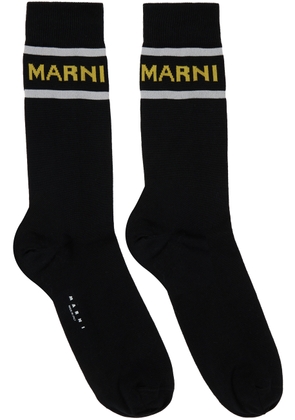 Marni Black Logo Socks