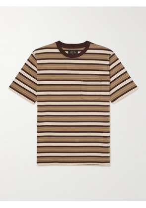 Beams Plus - Striped Cotton-Jersey T-Shirt - Men - Brown - S