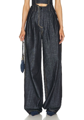THE MANNEI Aspos Pant in Dark Blue - Blue. Size 36 (also in ).