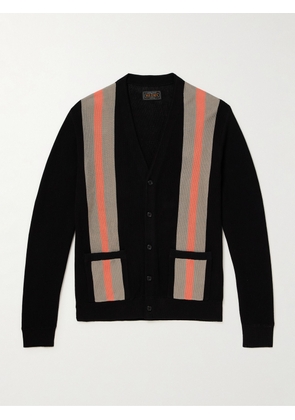 Beams Plus - Striped Cotton Cardigan - Men - Black - S