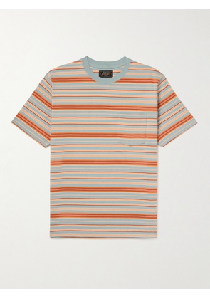 Beams Plus - Striped Cotton-Jersey T-Shirt - Men - Orange - S