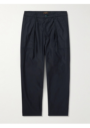 Beams Plus - Straight-Leg Pleated Cotton Trousers - Men - Blue - S