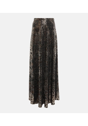 Etro Butterfly sequined maxi skirt