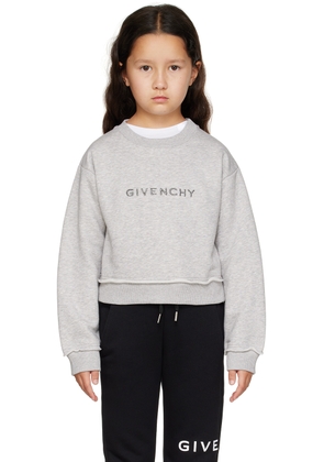 Givenchy Kids Gray Embroidered Sweatshirt