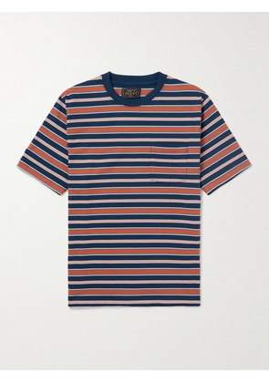 Beams Plus - Striped Cotton-Jersey T-Shirt - Men - Blue - S