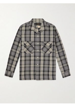 Beams Plus - Convertible-Collar Checked Cotton Shirt - Men - Gray - S